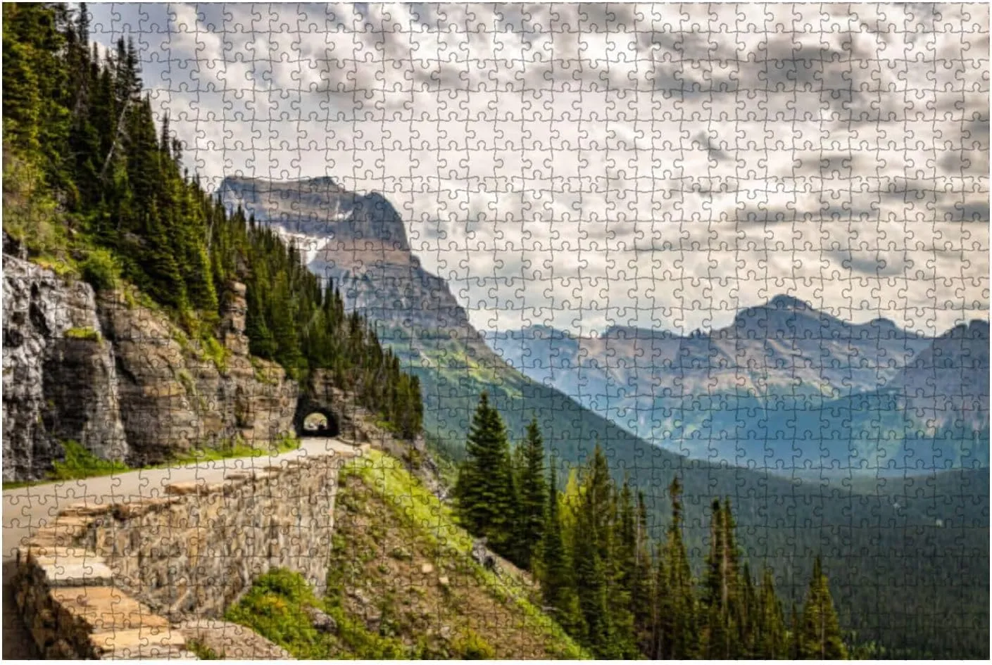 Jigsaw Puzzles 1000 Pieces for Adult Glacier National Park Puzzle Game for Family Wooden Puzzle Toy Educational Games Puzzles for Home Decor