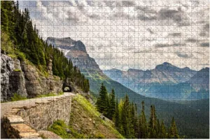 Jigsaw Puzzles 1000 Pieces for Adult Glacier National Park Puzzle Game for Family Wooden Puzzle Toy Educational Games Puzzles for Home Decor