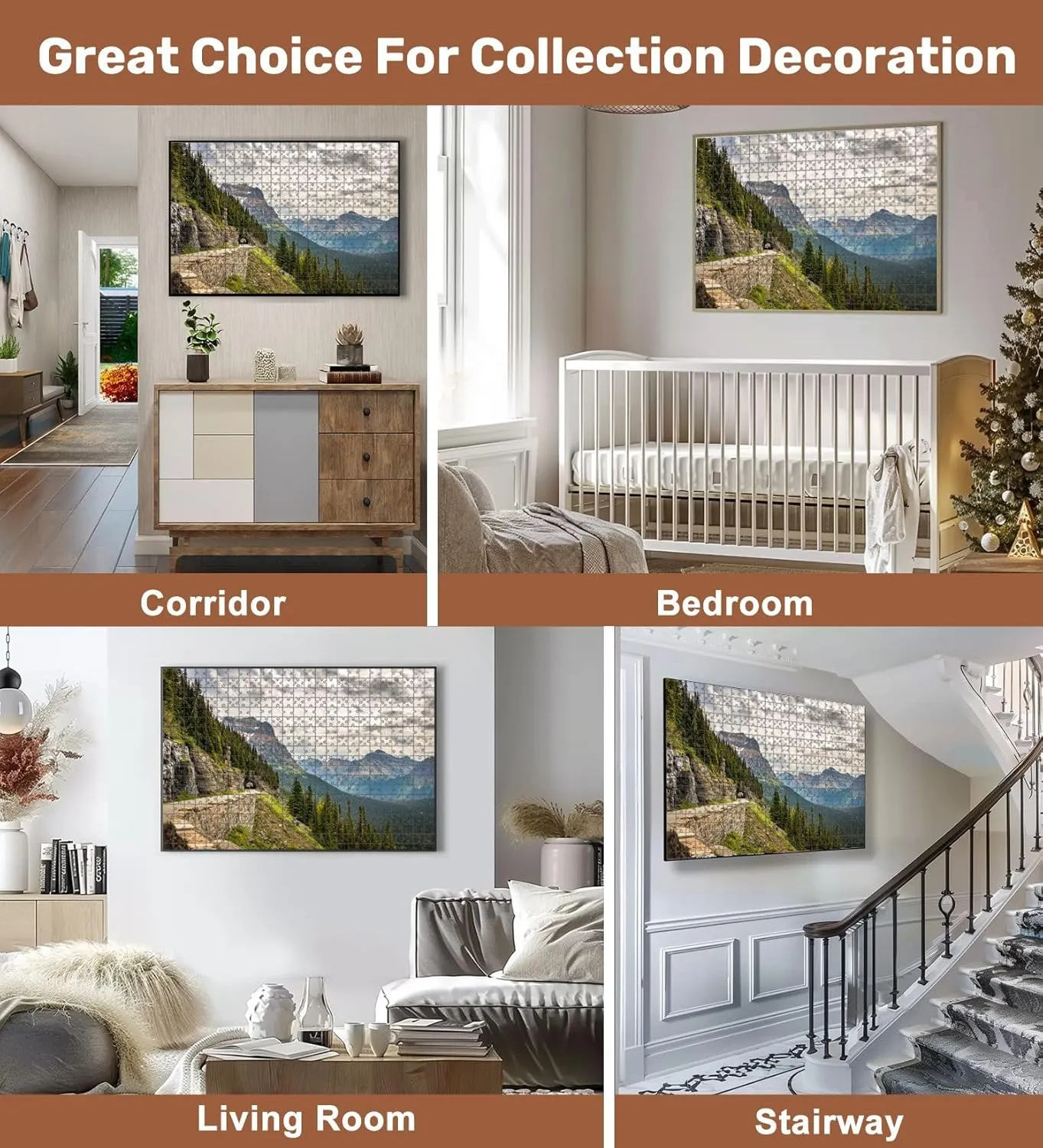 Jigsaw Puzzles 1000 Pieces for Adult Glacier National Park Puzzle Game for Family Wooden Puzzle Toy Educational Games Puzzles for Home Decor