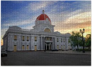 Jigsaw Puzzles 500 Pieces for Adult Cienfuegos City Hall Cuba Puzzle Game for Family Wooden Puzzle Toy Educational Games Puzzles for Home Decor