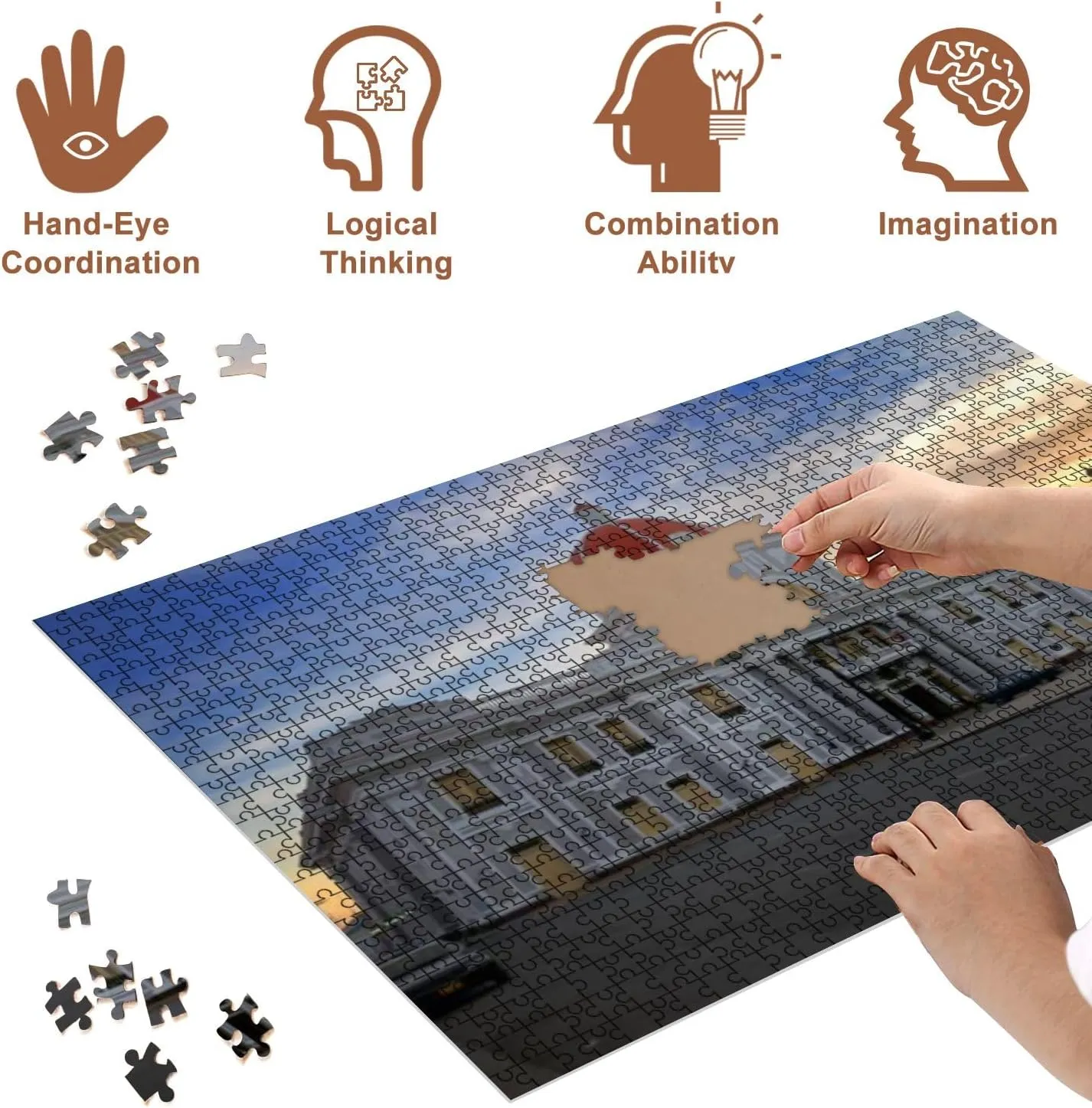 Jigsaw Puzzles 500 Pieces for Adult Cienfuegos City Hall Cuba Puzzle Game for Family Wooden Puzzle Toy Educational Games Puzzles for Home Decor