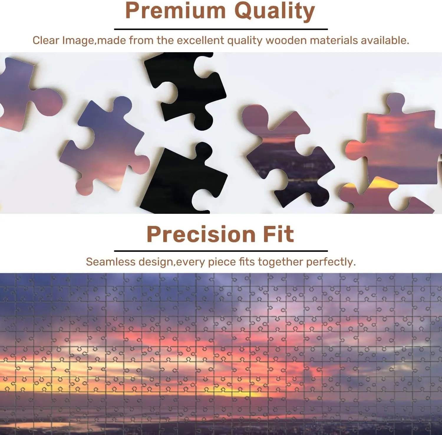 Jigsaw Puzzles 500 Pieces for Adult Downtown San Jose Lights East Bay Twilight Fremont California Puzzle Game for Family Wooden Puzzle Toy Educational Games Puzzles for Home Decor