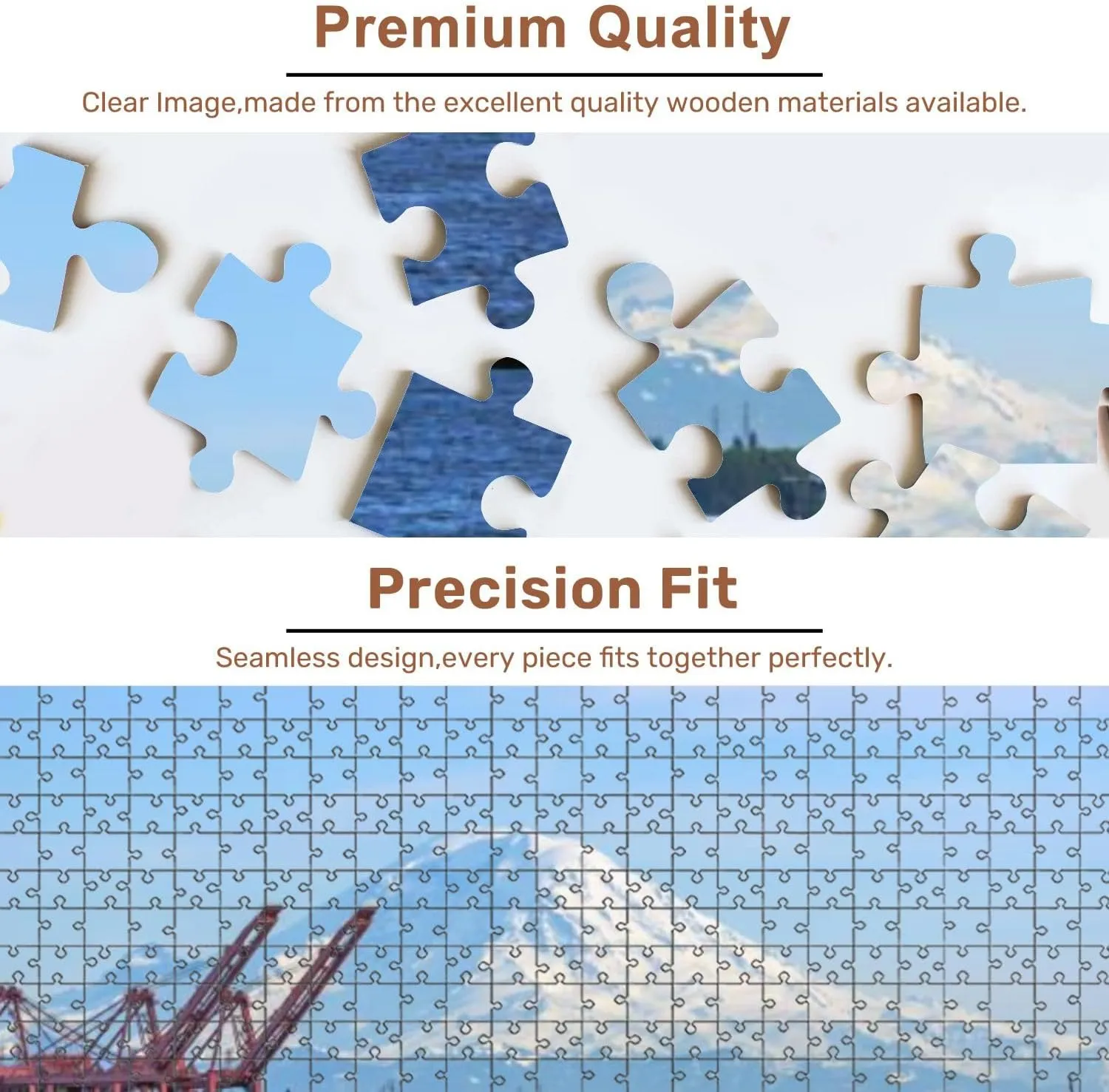 Jigsaw Puzzles 500 Pieces for Adult Mount Rainier Puzzle Game for Family Wooden Puzzle Toy Educational Games Puzzles for Home Decor
