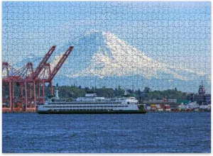 Jigsaw Puzzles 500 Pieces for Adult Mount Rainier Puzzle Game for Family Wooden Puzzle Toy Educational Games Puzzles for Home Decor