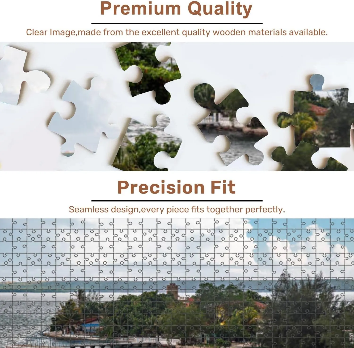 Jigsaw Puzzles 500 Pieces for Adult Punta Gorda Peninsula Bahia de Cienfuegos Cuba Puzzle Game for Family Wooden Puzzle Toy Educational Games Puzzles for Home Decor