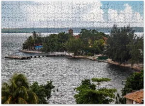 Jigsaw Puzzles 500 Pieces for Adult Punta Gorda Peninsula Bahia de Cienfuegos Cuba Puzzle Game for Family Wooden Puzzle Toy Educational Games Puzzles for Home Decor