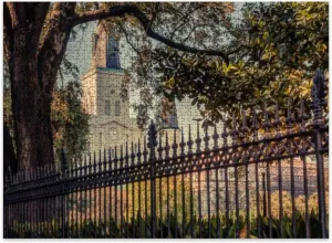 Jigsaw Puzzles 500 Pieces for Adult Saint Louis Cathedral New Orleans Puzzle Game for Family Wooden Puzzle Toy Educational Games Puzzles for Home Decor