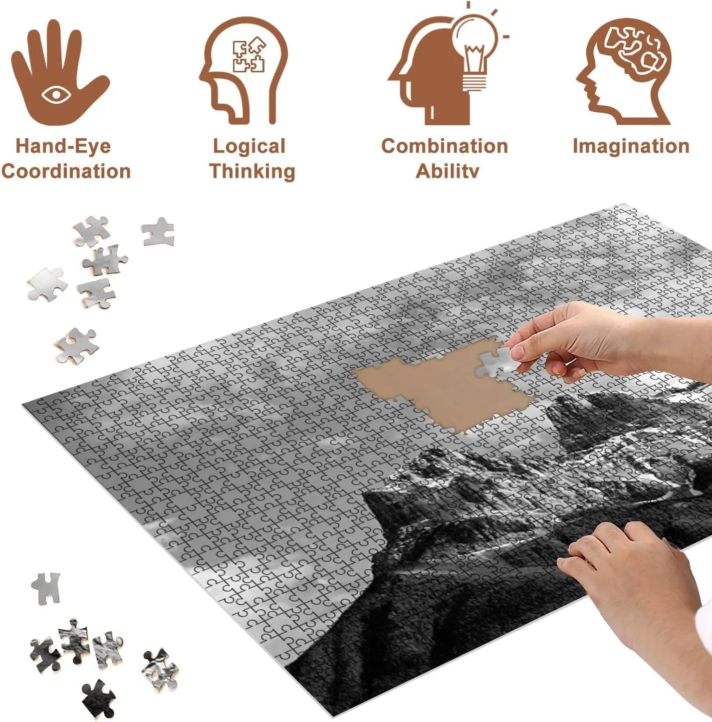 Jigsaw Puzzles 500 Pieces for Adult Three Sisters Puzzle Game for Family Wooden Puzzle Toy Educational Games Puzzles for Home Decor