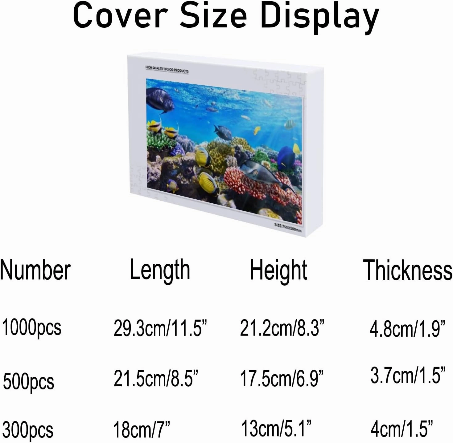 Jigsaw Puzzle 500 Pieces Coral Fish Red Sea Puzzles for Adults Teens and Kids Creative Gift Puzzles Funny Family Games Multiple Size