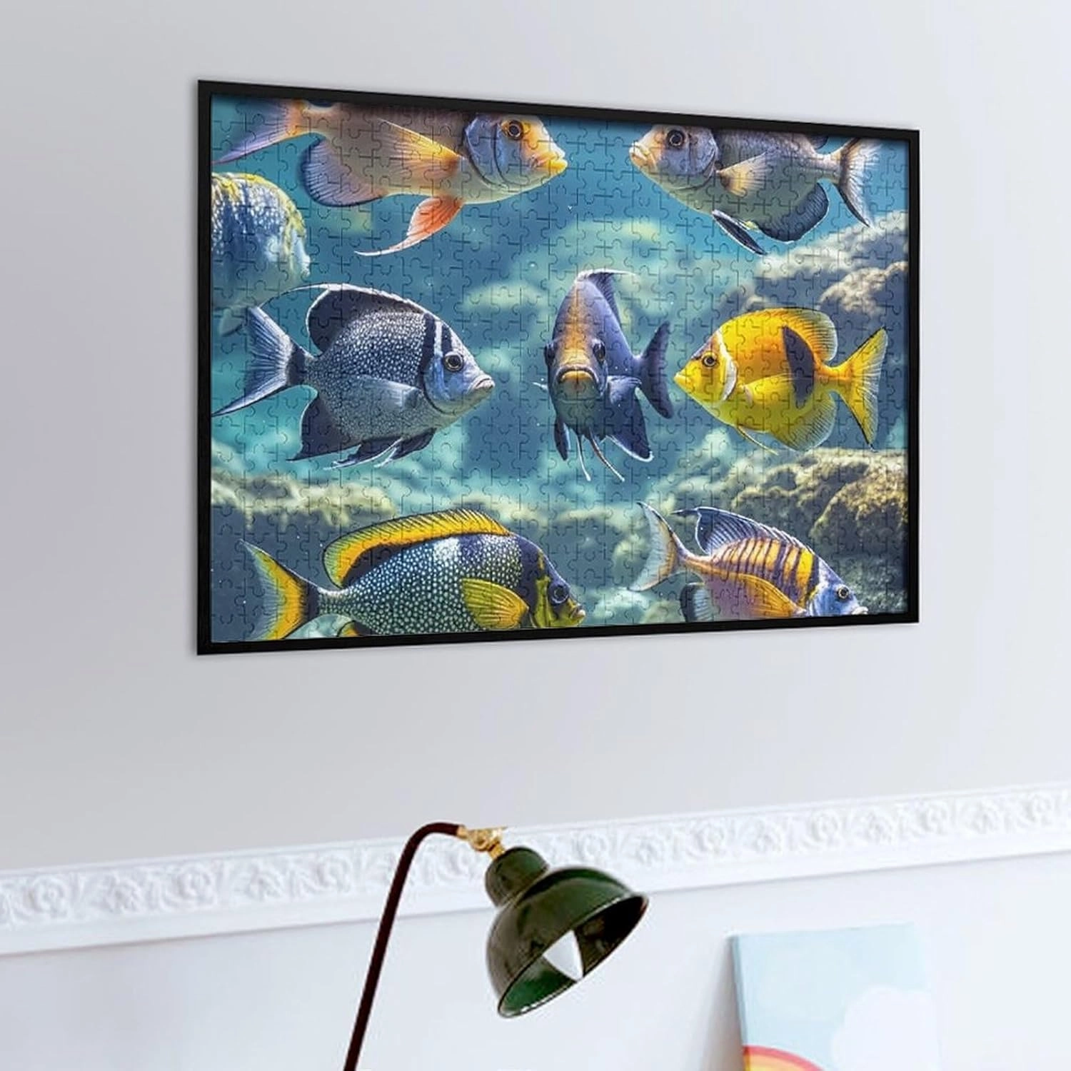 Jigsaw Puzzle from Photos 300/500/1000 Pieces Personalized Wooden Picture Puzzles Custom Puzzle from Pictures Different Fish Puzzles for Adults Family Birthday Valentine's Day Gifts