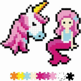 Jixelz 700 Piece Set Fantasy Friends Pixelated Puzzle Art for Children, Suitable for Boys & Girls Aged 6 Years and Above