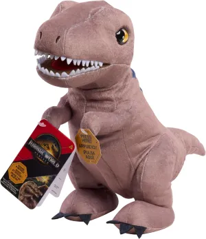Just Play Jurassic World Roarin T-REX Plush, Kids Toys for Ages 3 Up