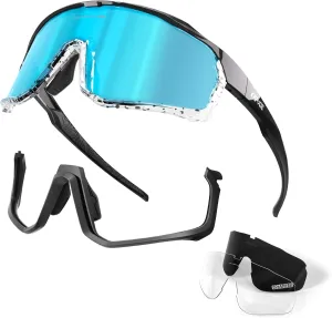 KAPVOE Polarized Cycling Glasses Men Women Mountain Bike Glasses MTB Riding TR90 Sport Sunglasses Running Bicycle K93