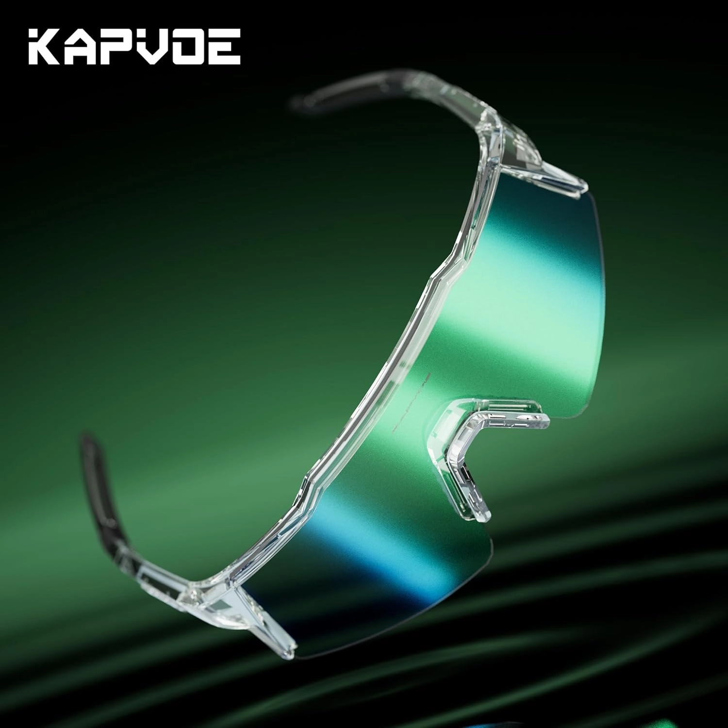KAPVOE Photochromic Cycling Glasses Men Women Clear Transition Mountain Bike Sunglasses Sports Baseball Running - K9023