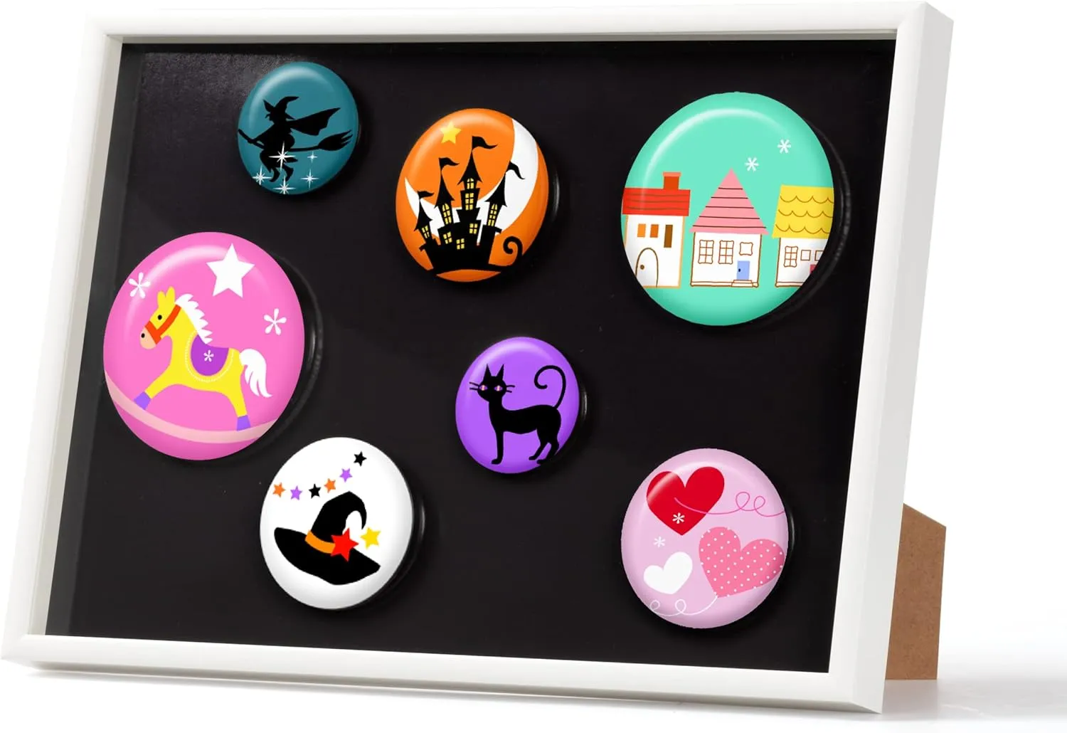 Kenko PAC-A4-WH Magnetic Frame, A4 Size, For Can Badges and Magnets, Adhesive Surface 8.0 x 11.4 inches (202 x 289 mm), Stand Included, White
