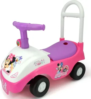 Kiddieland: Foldable Handle Ride-On - Minnie - Disney Foot to Floor Vehicle, Interactive Dashboard & Sounds, Toy Phone, Toddlers & Kids 18-36mo