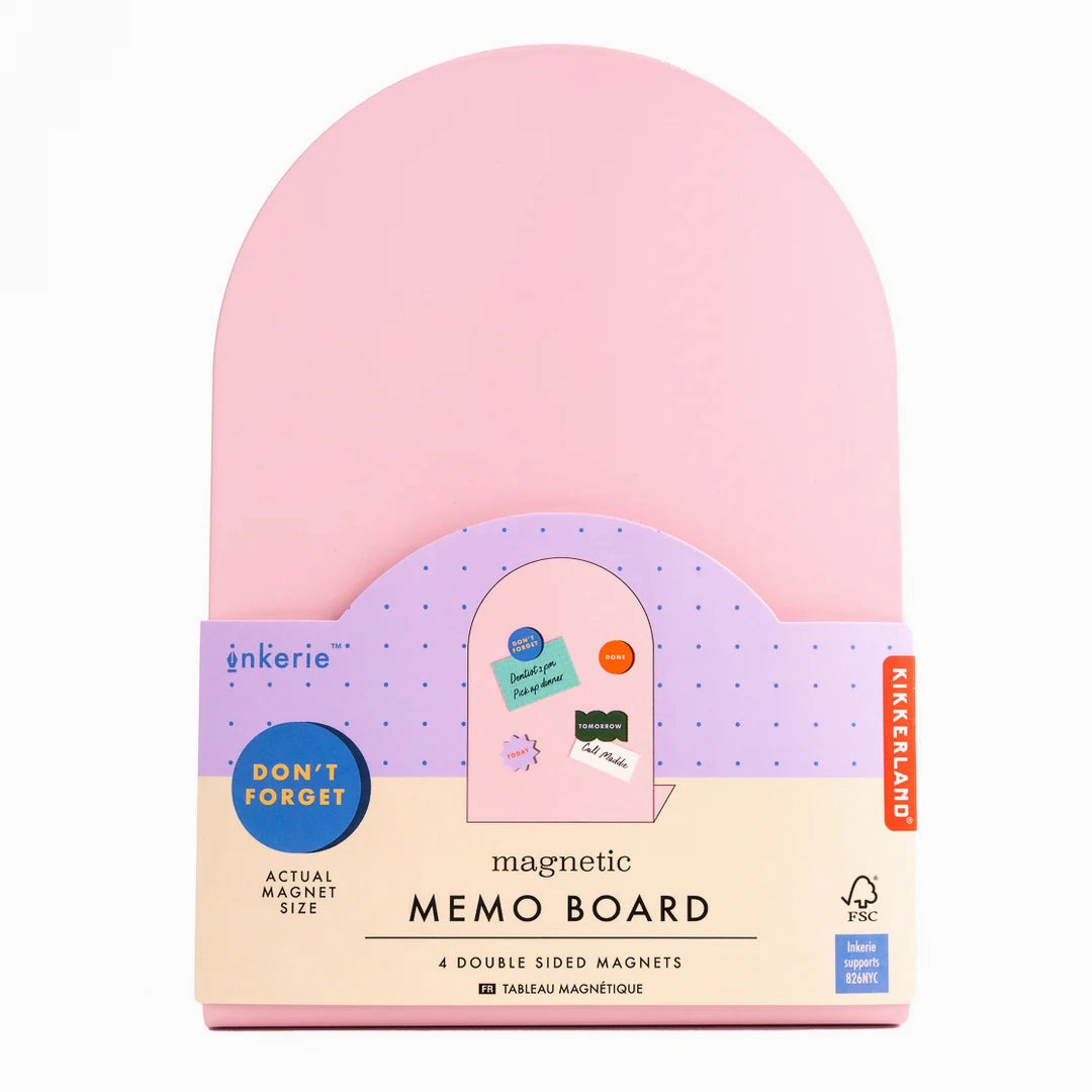 Kikkerland - Inkerie Pink Magnetic Memo Board