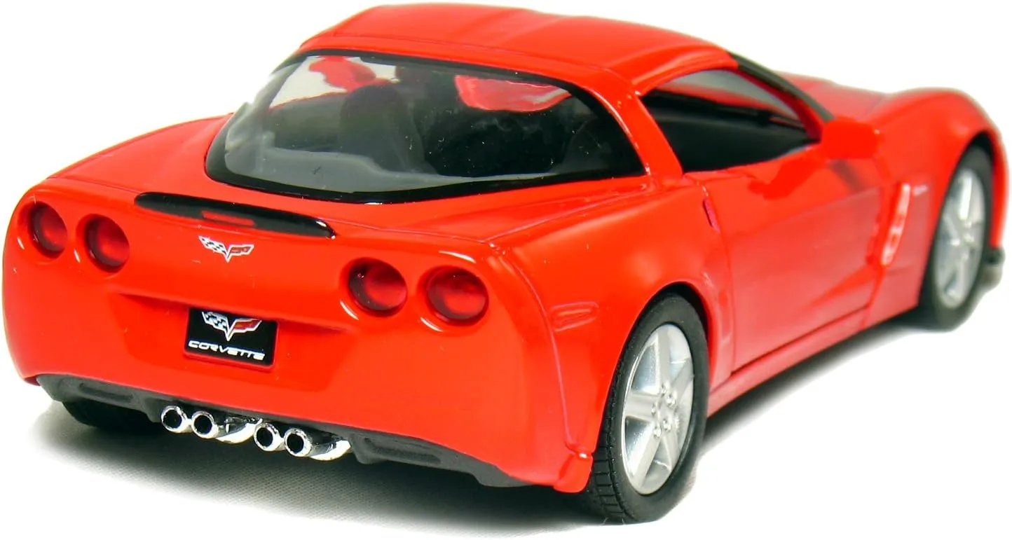 KINSMART 2007 Corvette Z06 5inch 1:36 Scale 5 Inch Die Cast Metal Model American Muscle Toy Car. Pullback Action (-SetOf4)