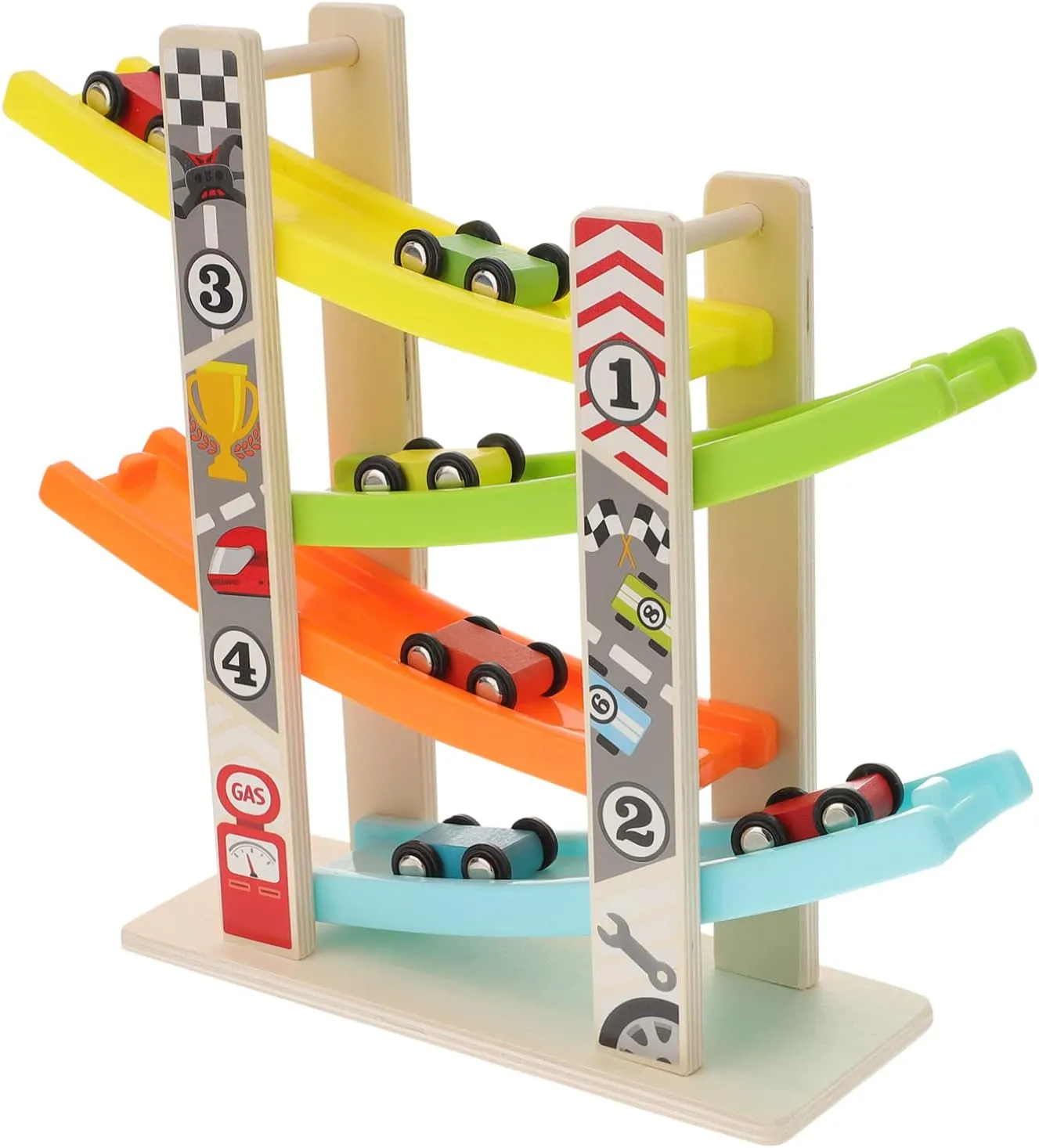 Kisangel 1 Set Gliding Track Car for Multi Race Track Ramp for Fun Birthday Present for Boys and Engaging Parent Playtime