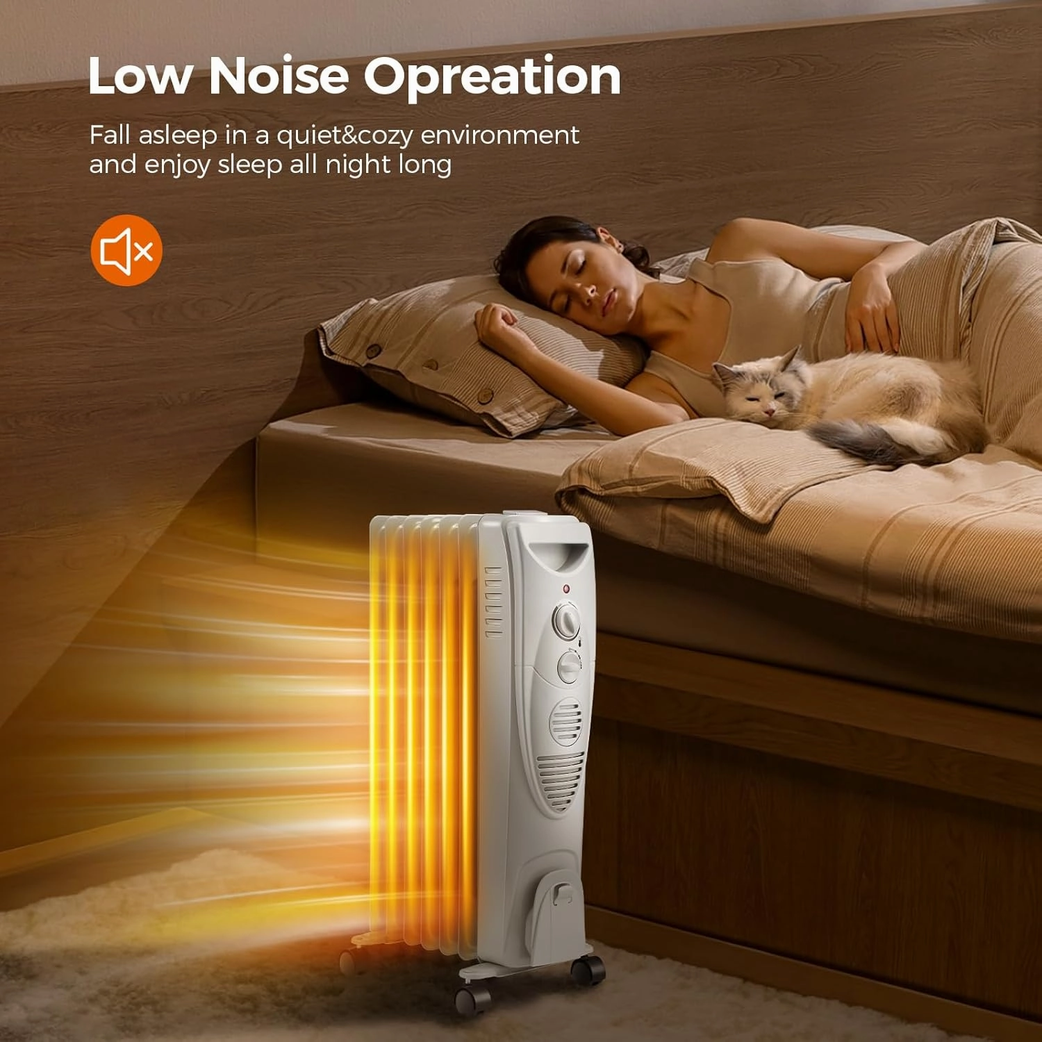 Kismile 1500W Oil Filled Radiator Heater, Portable Electric Heater with 3 Heat Settings, Adjustable Thermostat, Overheat & Tip-Over Protection, Oil Heaters for Indoor Use (Grey)