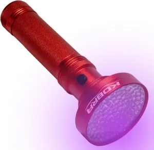 Kobra UV Black Light Flashlight 395nm - 100 LED Portable UV Light & Black Light for Pet Urine Detection - Home or Hotel Bed Bugs, Leaks & Counterfeit Money Inspection - 18W, (Red)