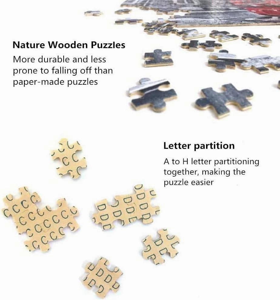 Kuizee Puzzle 500 Pieces Jigsaw Puzzle View Ancient Fishing Village Kids Adult Educational Intellectual Decompressing Fun Game 20.5X15Inch
