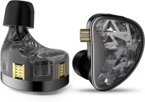 KZ AS24 in-Ear Monitor Headphone 24BA Drivers High-Performance IEM Earphones with 8 Tuning Switches, Noise Isolation Wired Earbuds for Musicians (Tuning Version,Black,no mic)