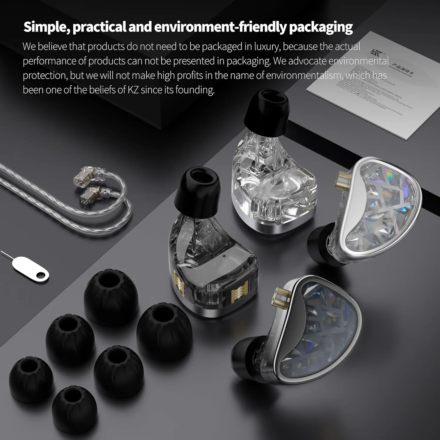 KZ AS24 in-Ear Monitor Headphone 24BA Drivers High-Performance IEM Earphones with 8 Tuning Switches, Noise Isolation Wired Earbuds for Musicians (Tuning Version,Black,no mic)