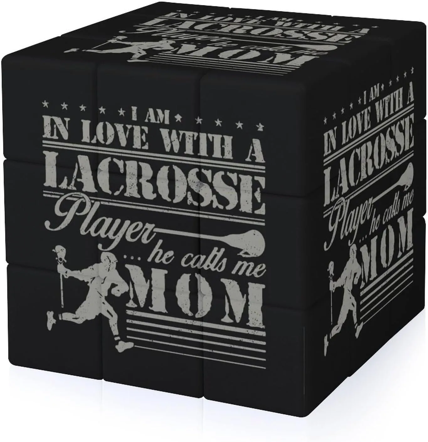 Lacrosse Player Calls Me Mom Funny 3x3x3 Cube Smooth Lightweight Puzzle for Adult Graphic Printing Travel