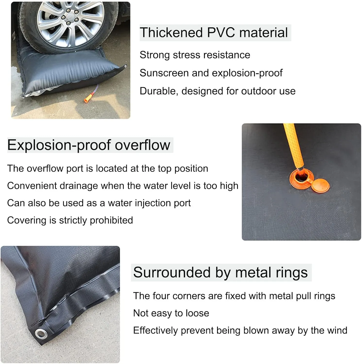 Large-Capacity Solar Heating Bag Outdoor Solar Shower Bag, Camping Traveling Hiking Shower Clean Portable Shower Bag, with Hose and Shower Head, Collapsible Water Bladder Tanks Water Container