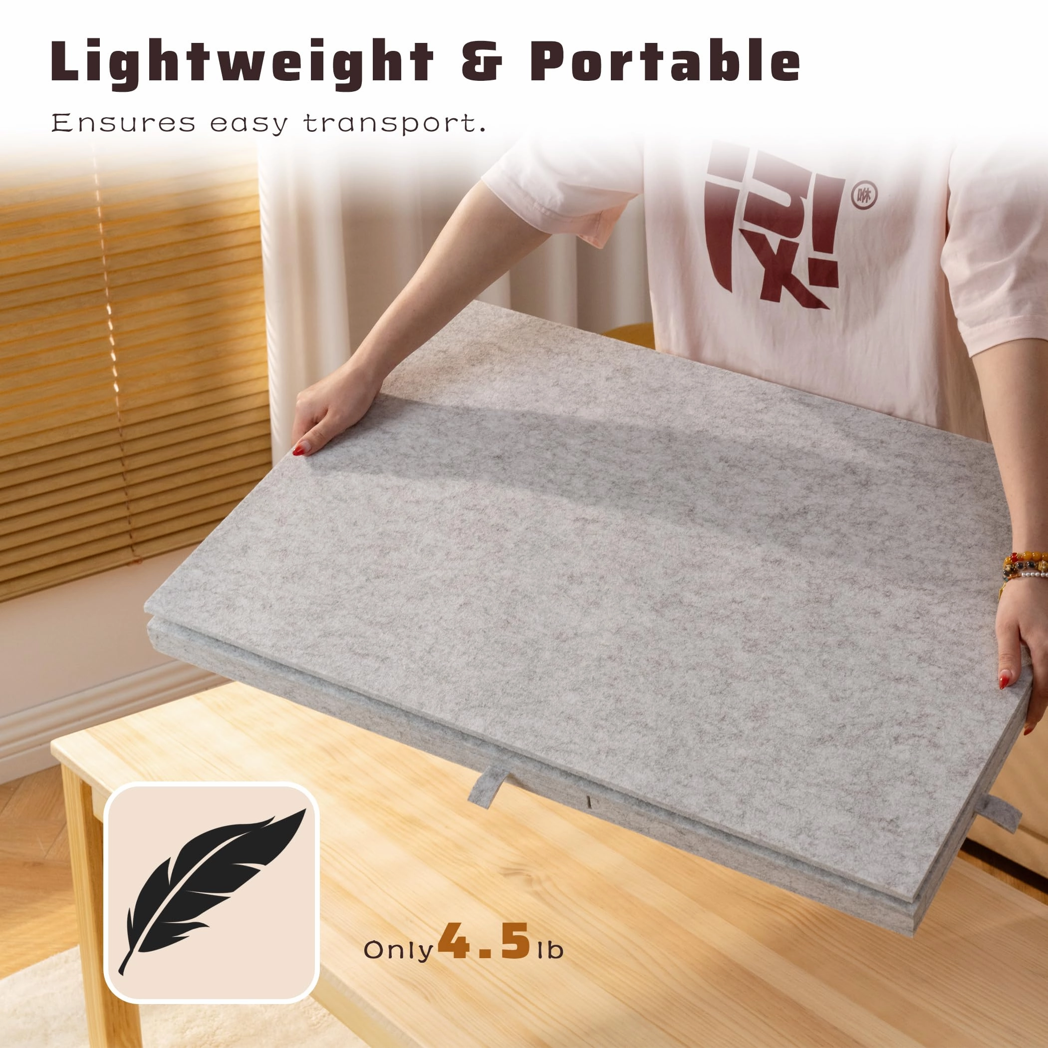 Lavievert Tilting Puzzle Board with 2-in-1 Designed Stand & Cover, Super Lightweight Felt Puzzle Plateau with 6 Drawers, Portable Jigsaw Puzzle Table for Games Up to 1000 Pieces - Light Gray