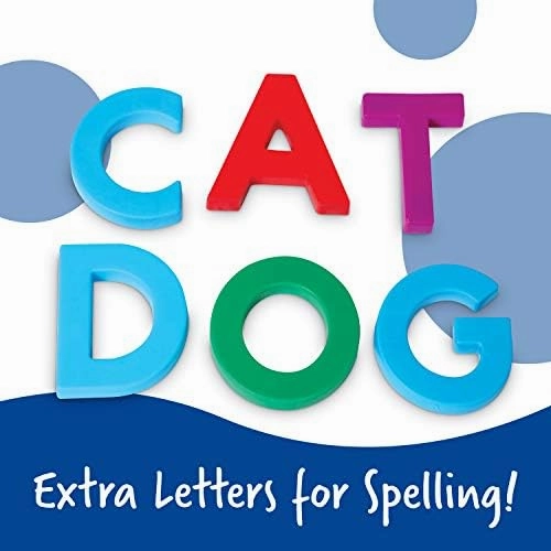 Learning Resources Jumbo Magnetic Uppercase Letters, ABCs, Early Letter Recognition, 40-Pieces, Large Magnetic Letters, Assorted Colors, Ages 3 