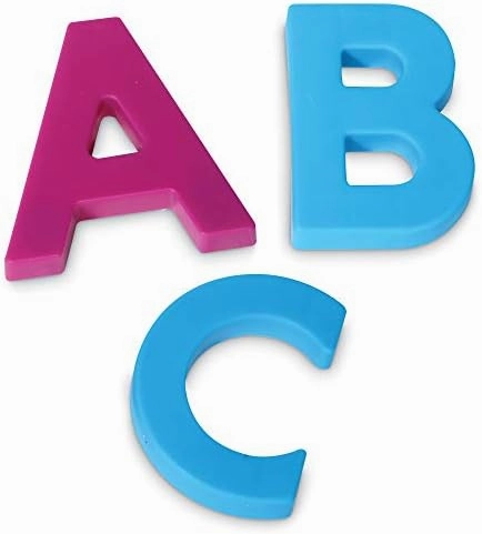 Learning Resources Jumbo Magnetic Uppercase Letters, ABCs, Early Letter Recognition, 40-Pieces, Large Magnetic Letters, Assorted Colors, Ages 3 