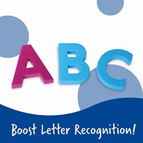 Learning Resources Jumbo Magnetic Uppercase Letters, ABCs, Early Letter Recognition, 40-Pieces, Large Magnetic Letters, Assorted Colors, Ages 3 