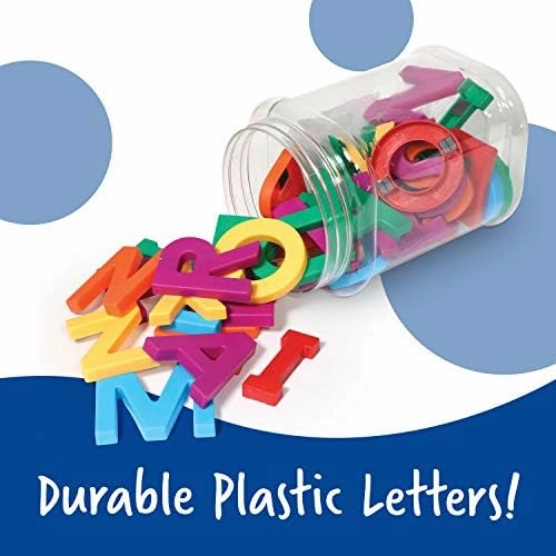 Learning Resources Jumbo Magnetic Uppercase Letters, ABCs, Early Letter Recognition, 40-Pieces, Large Magnetic Letters, Assorted Colors, Ages 3 