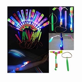 Led Light Up Glowing Slingshot Helicopter Flashing Bright Lights (5)