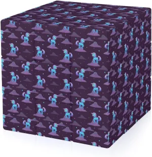 Little Cartoon Blue Unicorrn Funny 3x3x3 Cube Smooth Lightweight Puzzle for Adult Graphic Printing Travel