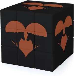 Love Wolf Funny 3x3x3 Cube Smooth Lightweight Puzzle for Adult Graphic Printing Travel