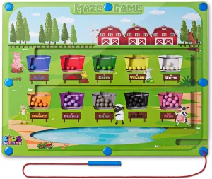 Magnet Board for Kids - 16" x 12" XL - Montessori Magnetic Busy Board - Kindergarten Learning Activities Magnet Maze - Toddler Magnetic Toys for Fine Motor Skills - Sorting Toys for Toddlers 3-5