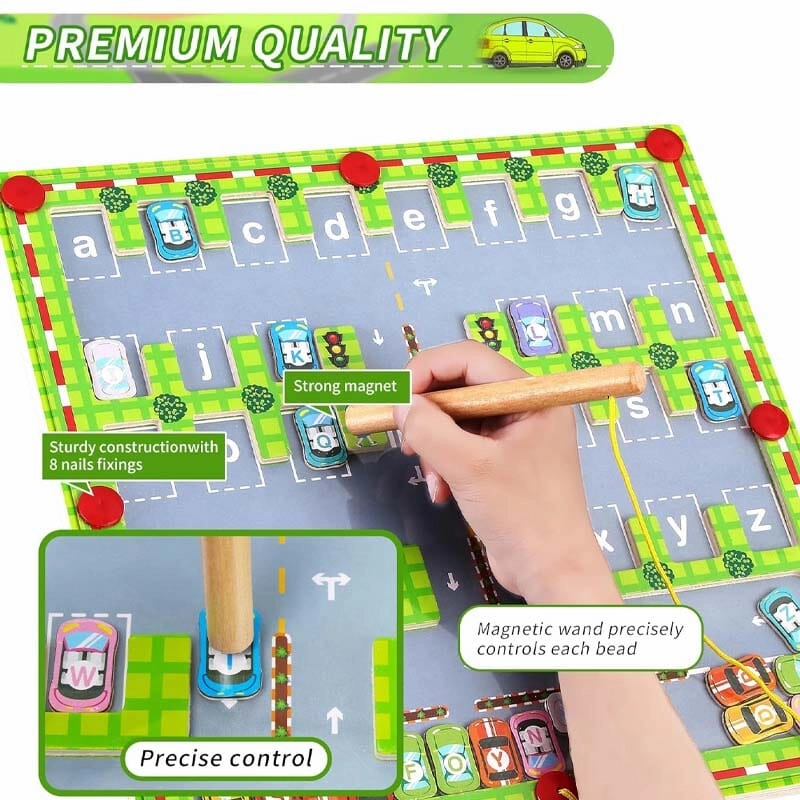 Magnetic Alphabet Parking Toys
