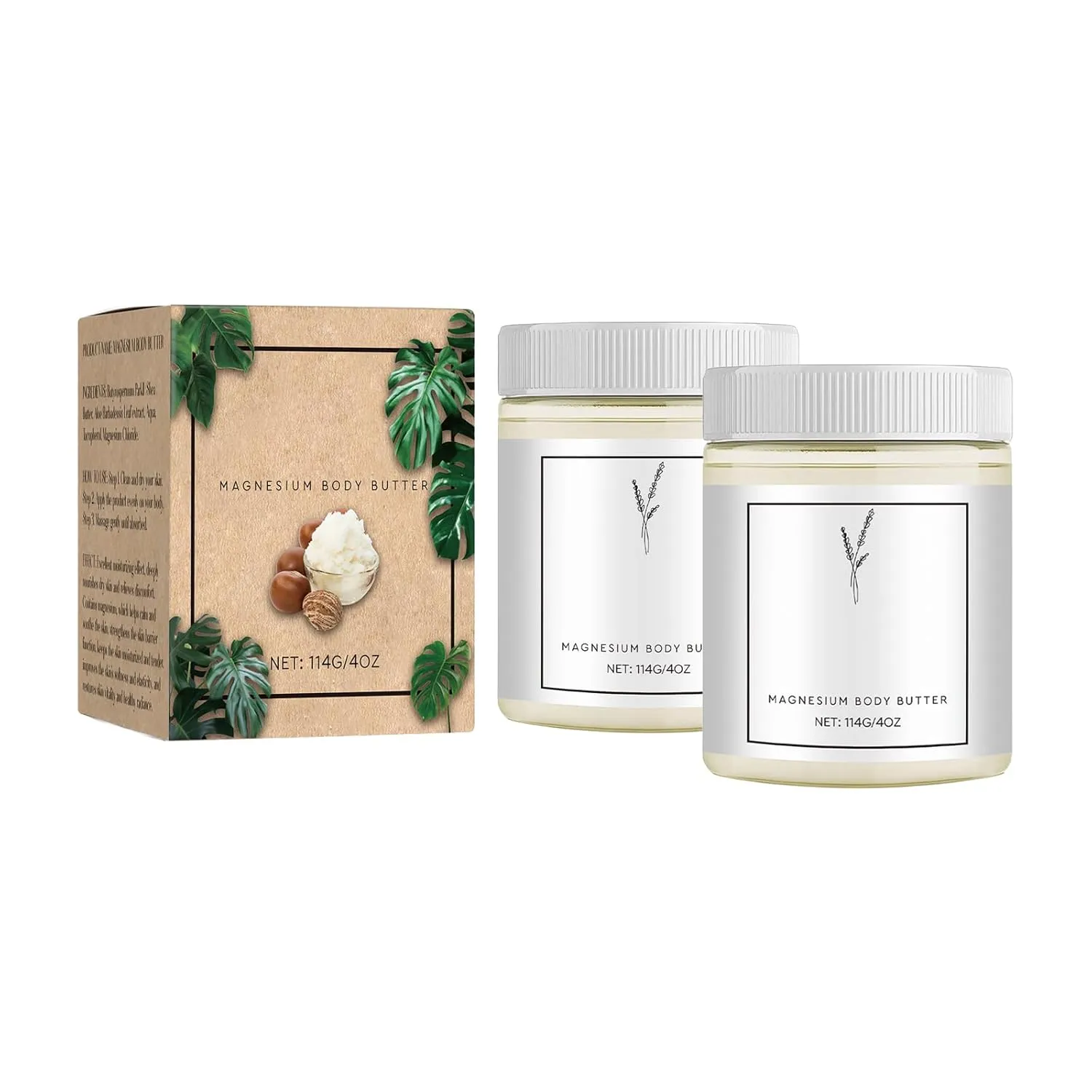 Mama-Bear Neuropathy Cream, Neuropathy Mama Oasis Lotion, Magnesium Body Butter, Magnesium Cream for Neuropathy, Deeply Moisturizes Skin, Keep Soft Smooth (2PCS)