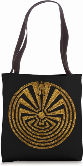 Man in the maze, journey through life, labyrinth, mythology Tote Bag