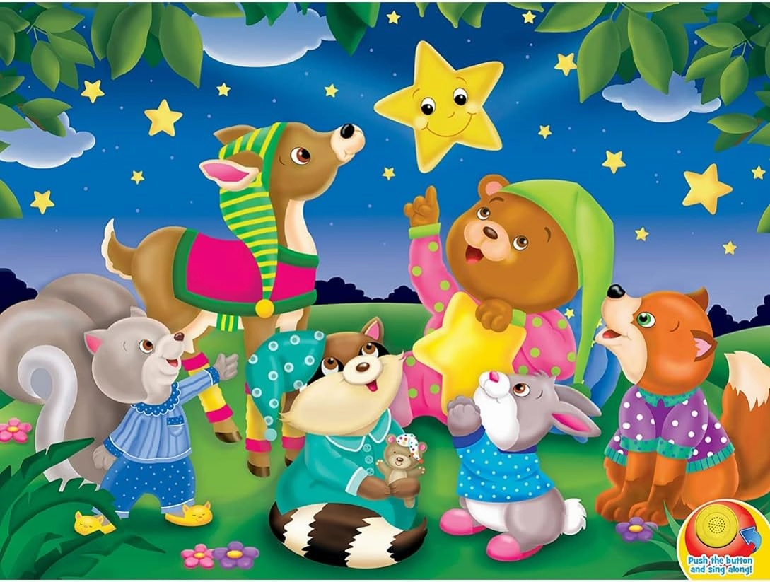MasterPieces 24 Piece Twinkle Twinkle Sing-A-Long Sound Floor Puzzle For Kids - 18"x24"
