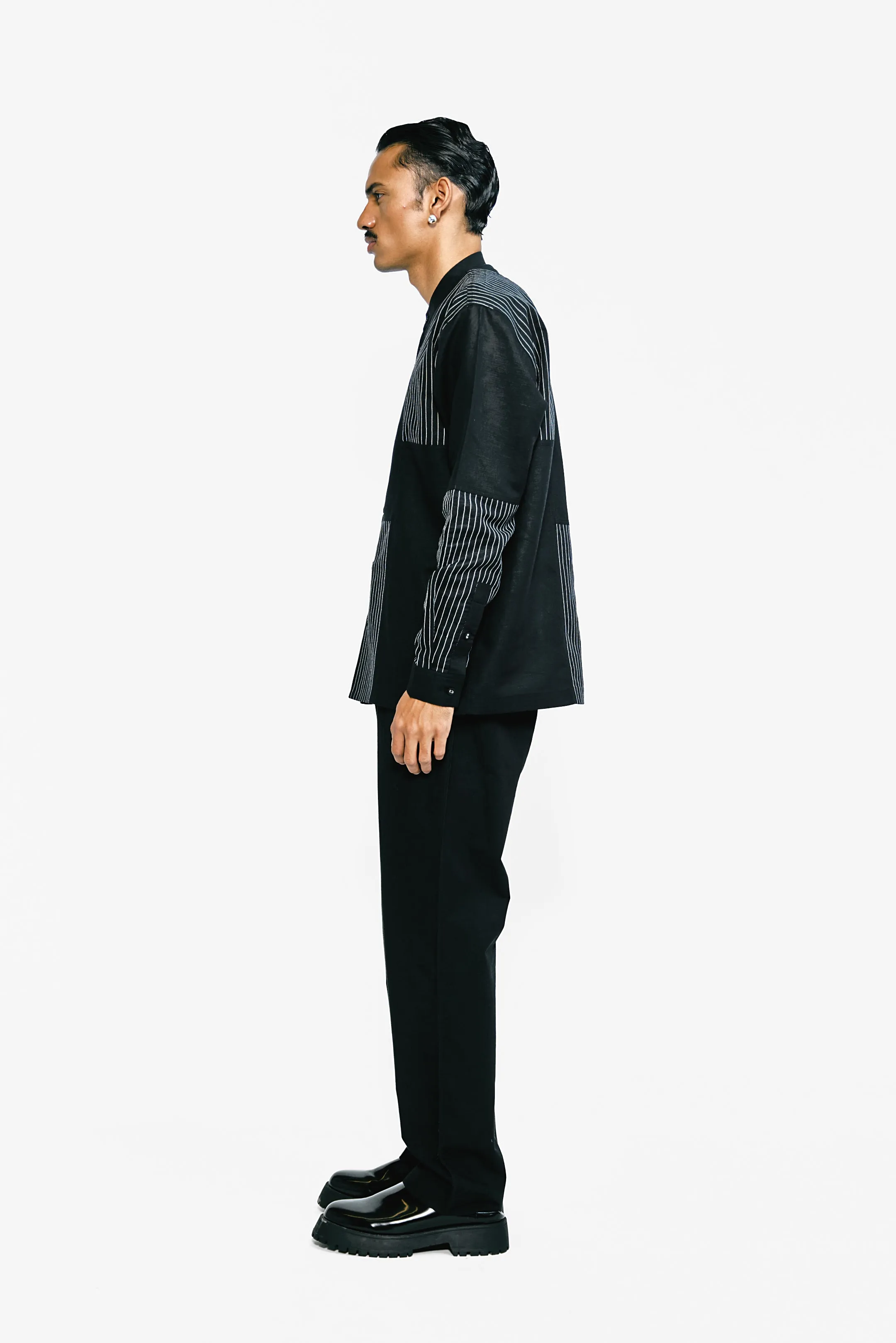 Maze Padded shirt - Noir