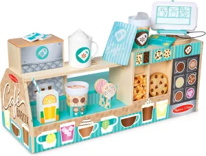 Melissa & Doug Wooden Café Barista Coffee Shop (35 Pieces) - FSC Certified