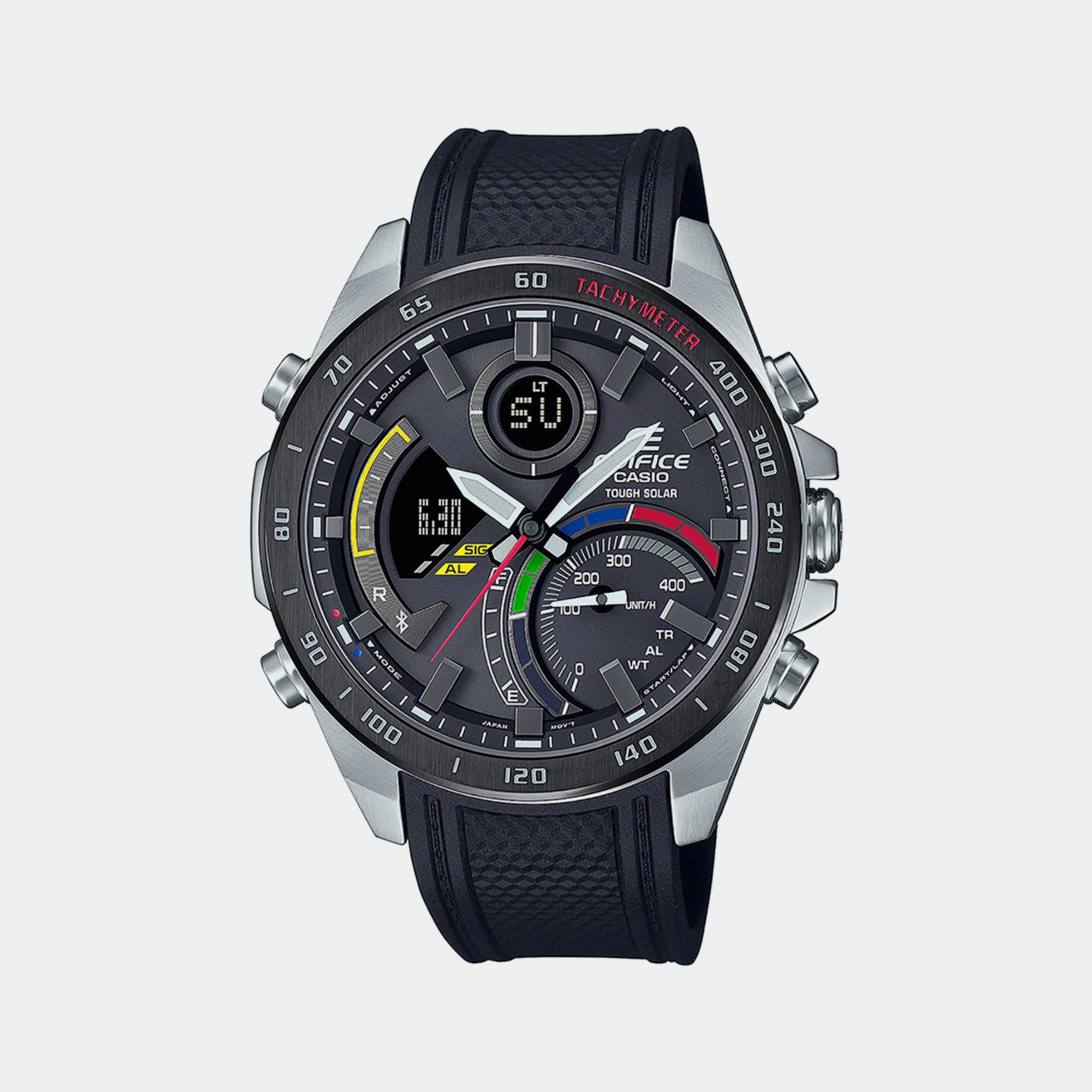 Men's Black Analog-Digital Resin Watch EX553