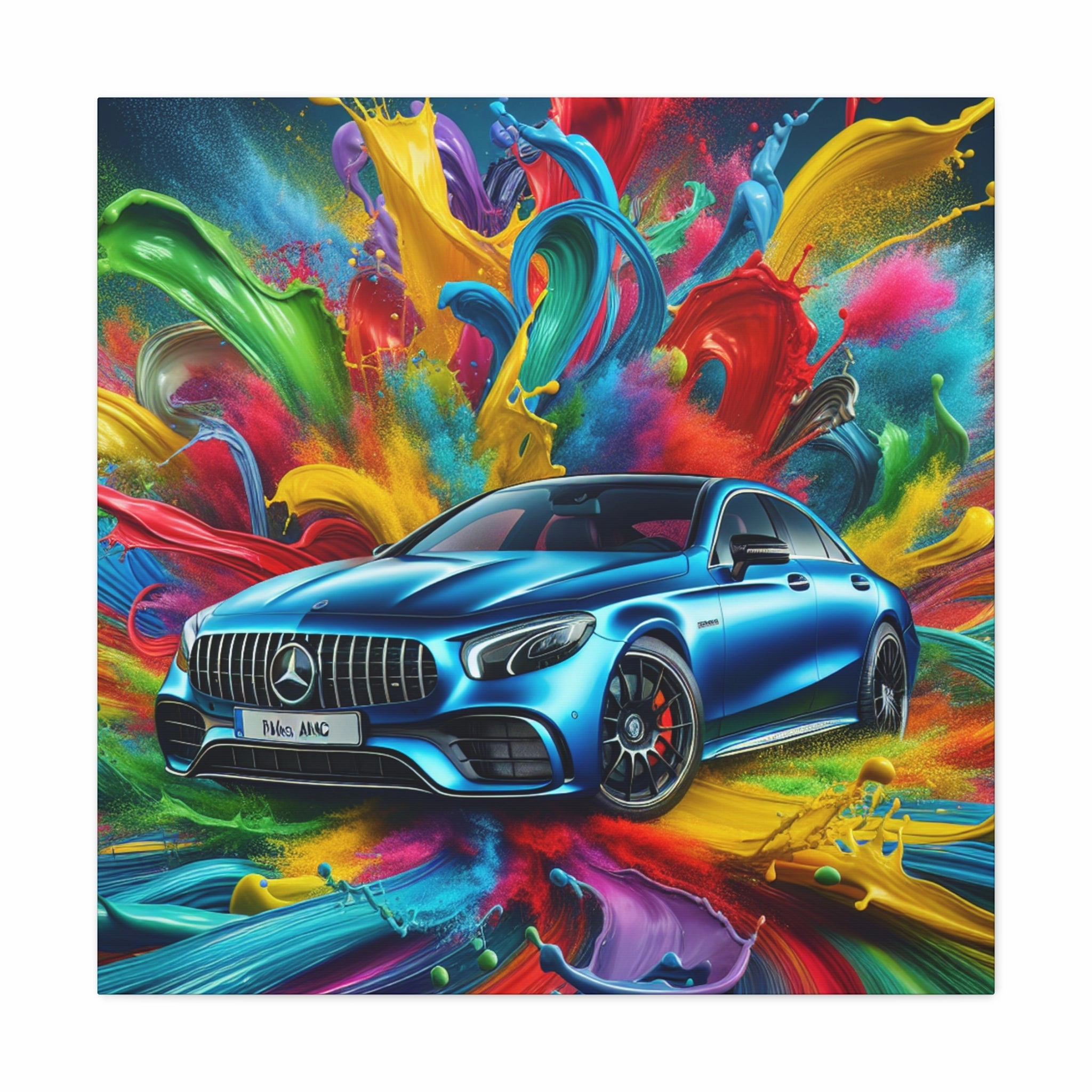 Mercedes AMG Wall Art, Luxury Car Canva Painting, Home Decor for Automobile Enthusiast, Personalizable Gift for Car Lovers