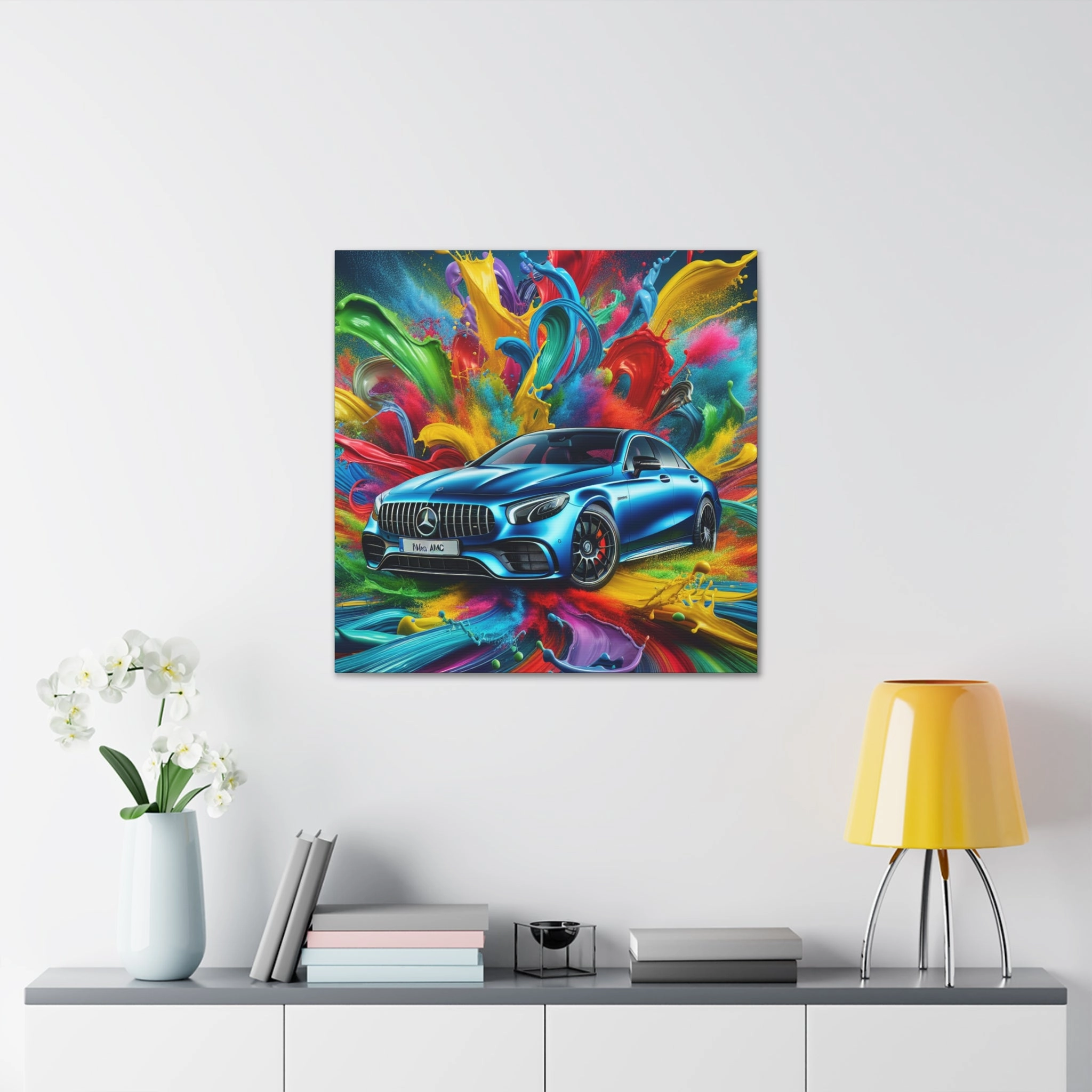 Mercedes AMG Wall Art, Luxury Car Canva Painting, Home Decor for Automobile Enthusiast, Personalizable Gift for Car Lovers