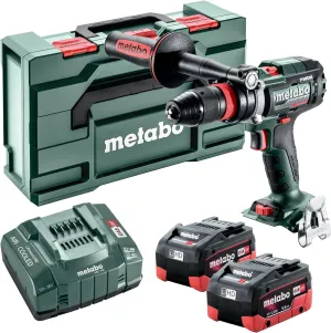 Metabo 18V Cordless High-Speed Driver Drill Kit | 2-18V 5.5Ah Batteries | Quick Change Chuck | Rohm Supra SK Drill Chuck | Made in Germany | BS 18 LTX-3 BL Q I Metal 5.5 Kit MB