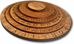 Mexican Army Cipher Wheel | Escape Room Prop | Authentic Design for Secret Code Games | Ideal for Parties and Educational Use